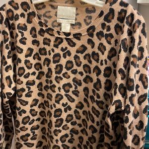 Leopard cashmere sweater by Cynthia Rowley